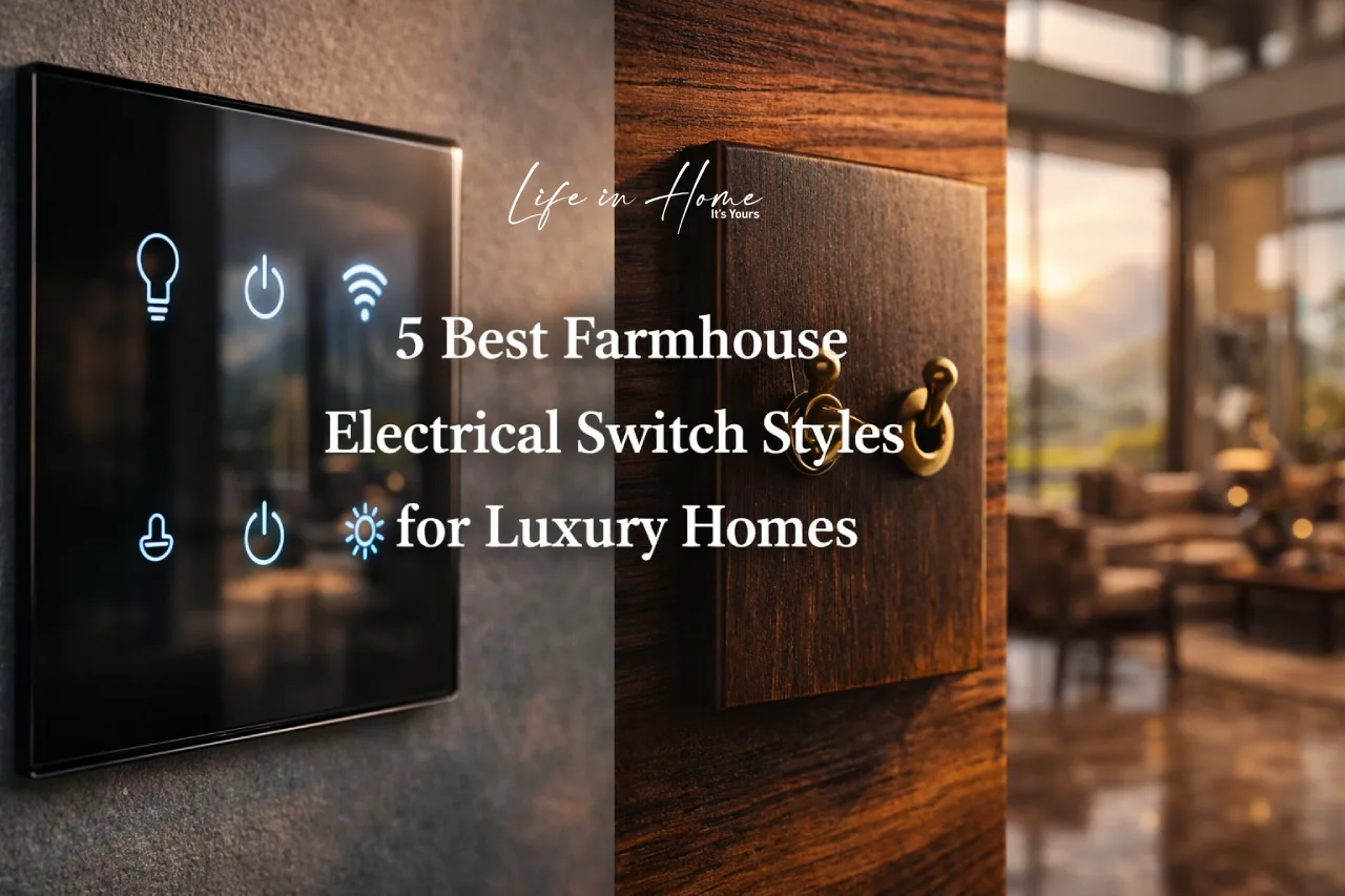 Masterclass Banner: Modern Smart Touch Panels and Rustic Brass Toggle Switches for Luxury Coimbatore Farmhouses.