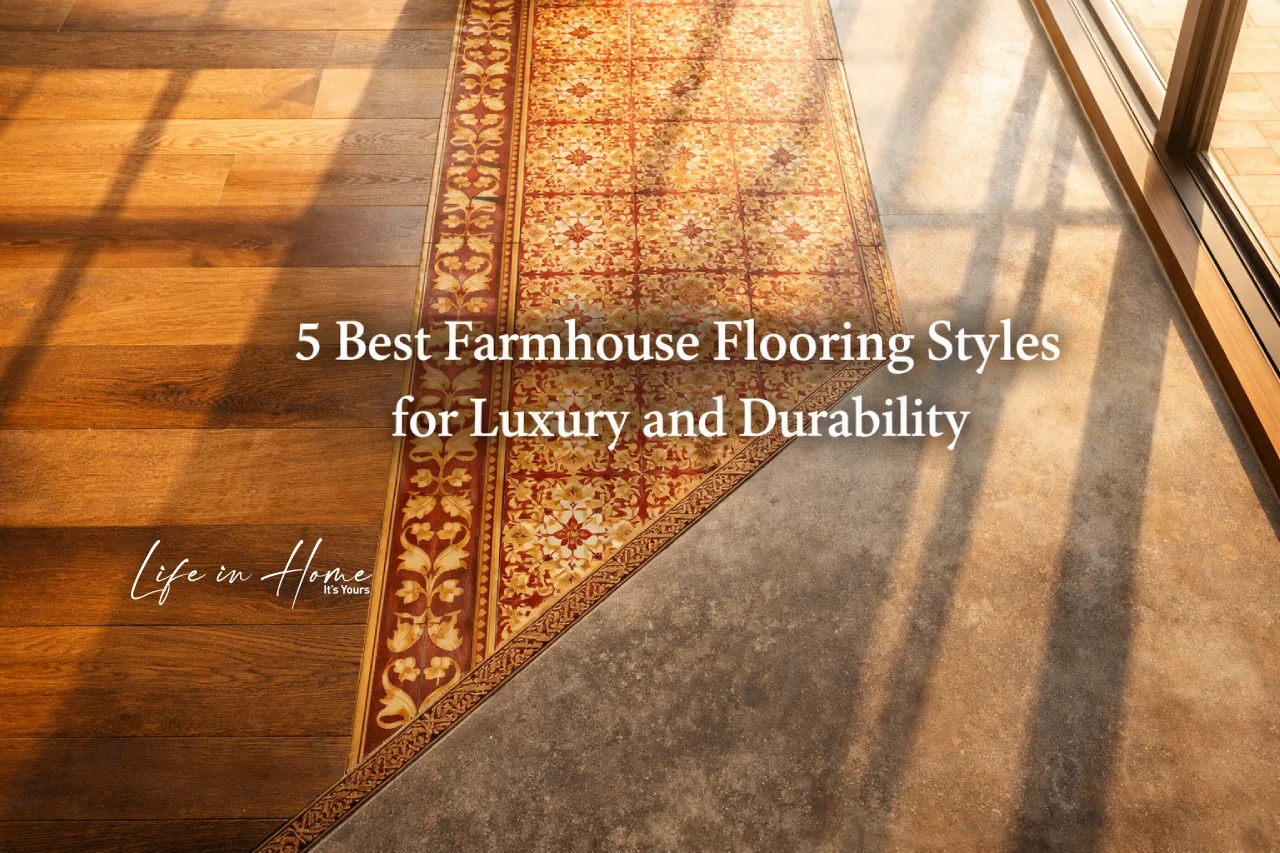 Masterclass Banner: Choosing the Right Farmhouse Flooring—From Traditional Athangudi Tiles to Modern Engineered Wood.