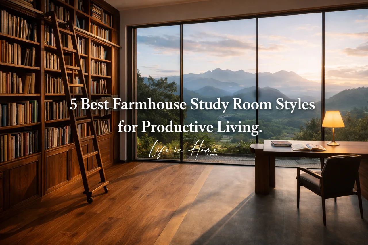 Masterclass Banner: Designing the Ultimate Farmhouse Study—From Traditional Libraries to Modern Glass Offices.